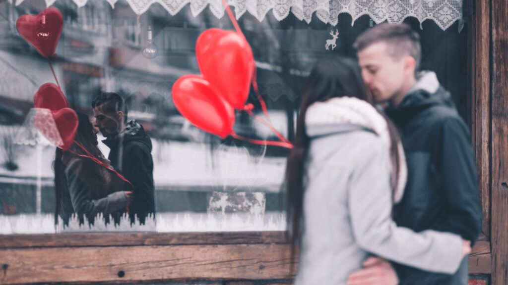 Couple on a valentine's date