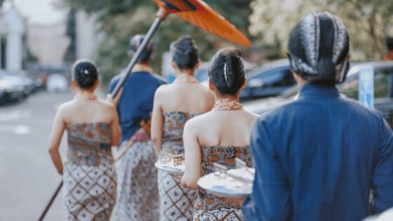 Indonesian officials in parade