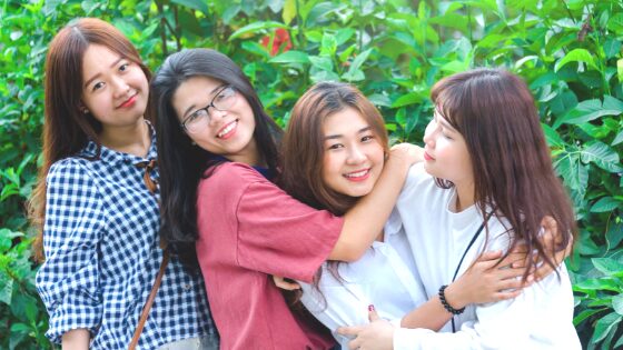 Group of Asian friends