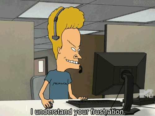 Man working customer service