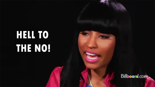 Woman saying no