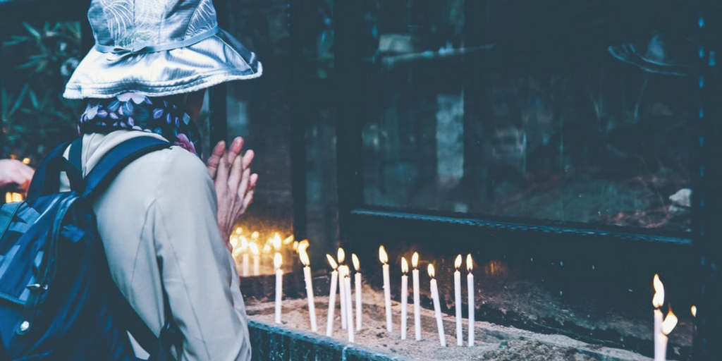 Praying woman