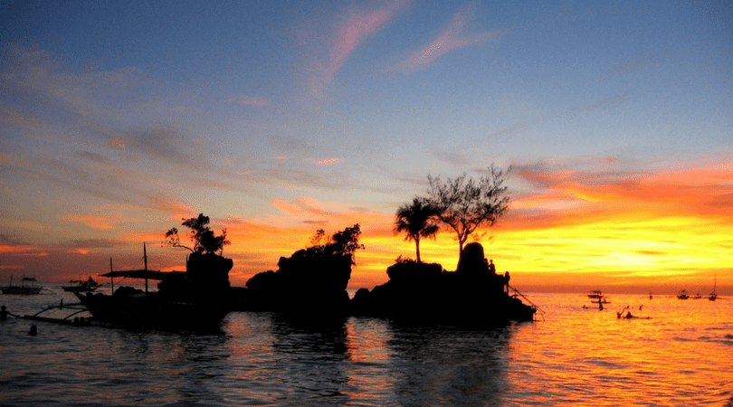 A sunset view of Boracay