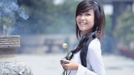 a girl with a nice personality