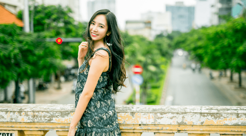 a smilling vietnamese girl