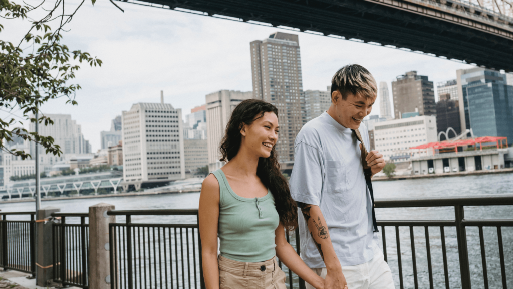 couple on a date in singapore